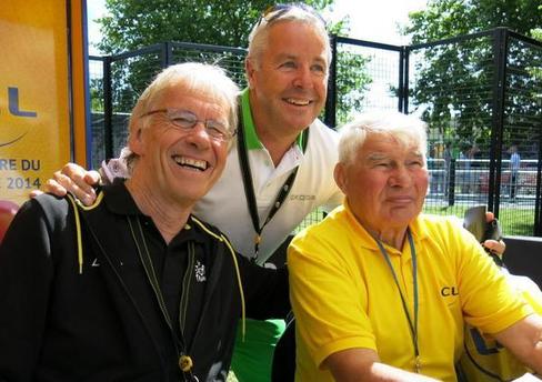 Avec Stephen Roche et Raymond Poulidor