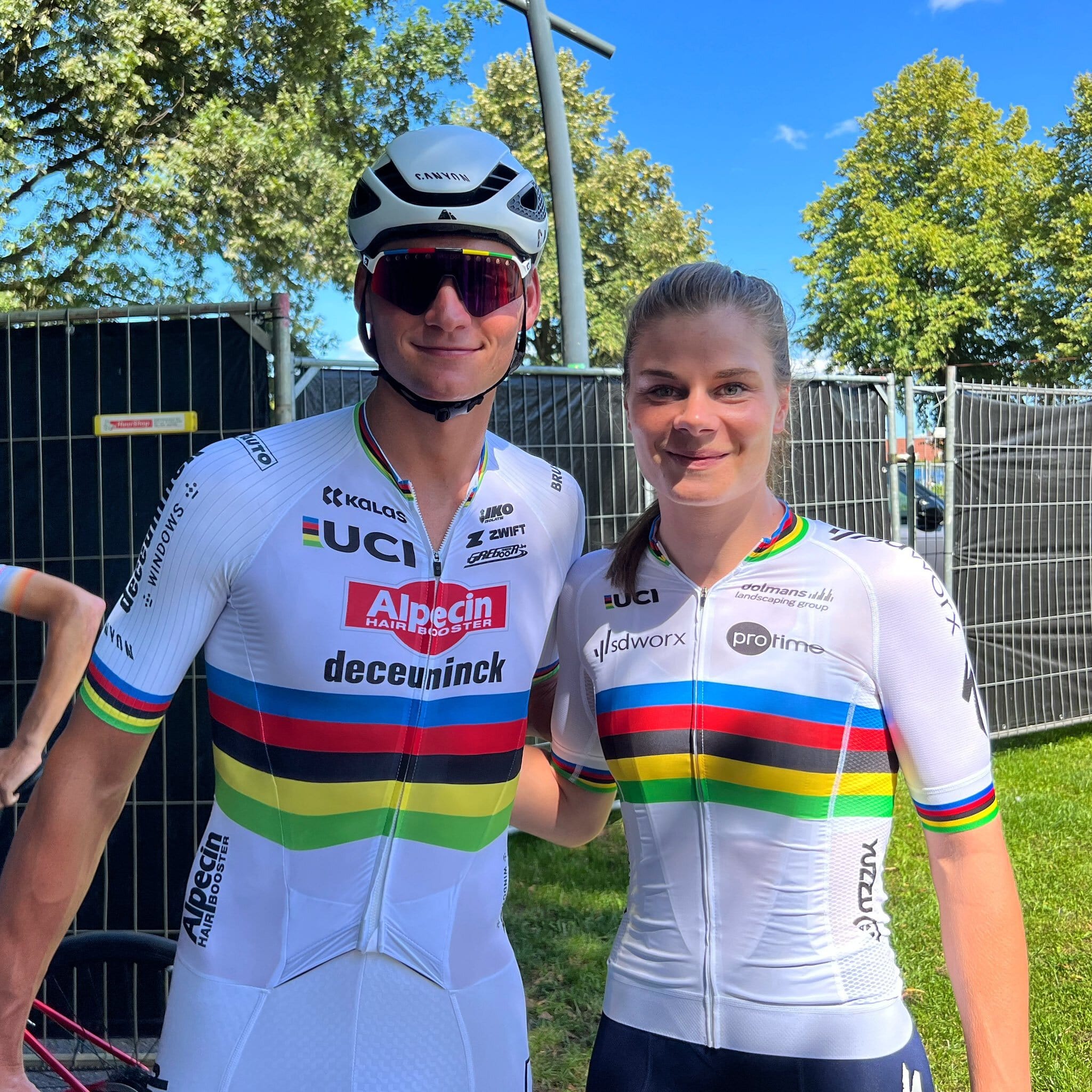 Mathieu Van Der Poel Et Lotte Kopecky D Voilent Leurs Tenues De Champion Du Monde